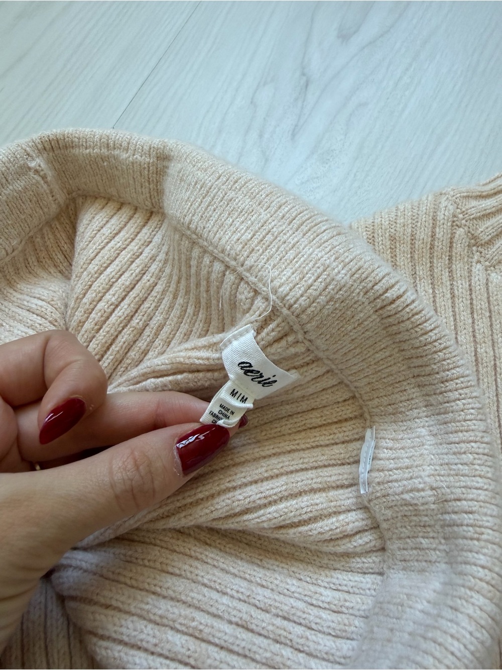 aerie Ribbed Wide-Leg Knit Pants and Sweater - Picture 4 of 4
